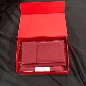 BULL GUARD Maroon Crossbody Wallet Bag